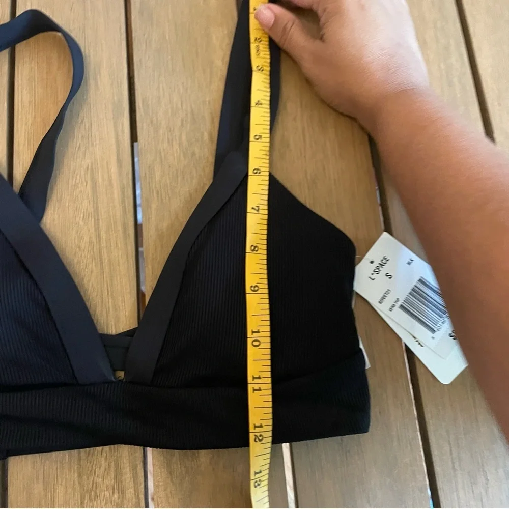 L*Space Black‎ Vera top size s ribbed NWT in black